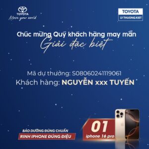 Read More About The Article Công Bố Danh Sách Khách Hàng Trúng Thưởng Chương Trình “Bảo Dưỡng Đúng Chuẩn – Rinh Iphone Đúng Điệu”