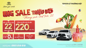 Read More About The Article Khởi Động Chương Trình Big Sale Triệu Đô Mừng Sinh Nhật Tuổi 22 Của Toyota Lý Thường Kiệt