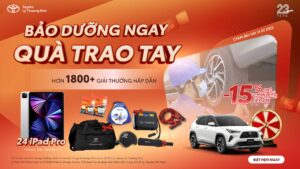 Read More About The Article Khuyến Mãi Tháng 7 Toyota Lý Thường Kiệt – Bảo Dưỡng Xe, Rinh Ipad Pro & Hơn 1800 Quà Tặng Hấp Dẫn!