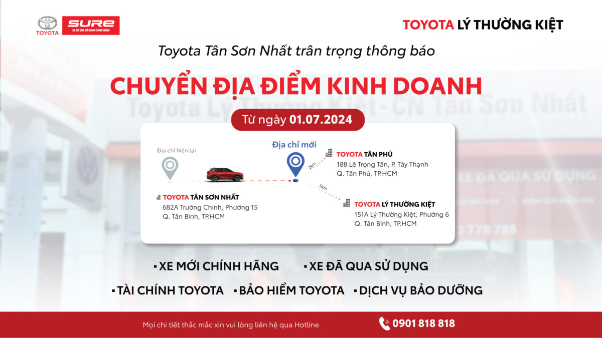 You Are Currently Viewing Thông Báo Di Dời Hoạt Động Showroom Toyota Tân Sơn Nhất