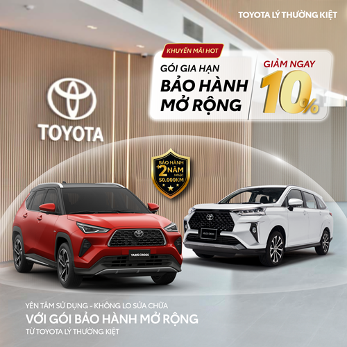 Read More About The Article Ưu Đãi Ngay 10% Gói Gia Hạn Bảo Hành Mở Rộng Toyota Cùng Toyota Lý Thường Kiệt