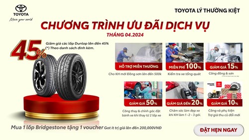 Read More About The Article Vi Vu Đón Lễ – Ưu Đãi Dịch Vụ Hấp Dẫn Tháng 4 Tại Toyota Lý Thường Kiệt